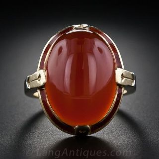 Art Deco Carnelian Ring