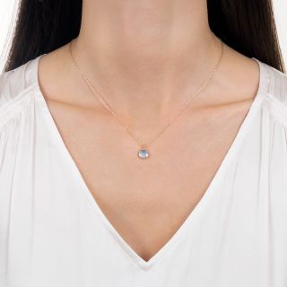 Art Deco Cat's Eye Moonstone Pendant