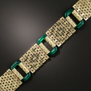 Art Deco Chrysoprase Bracelet