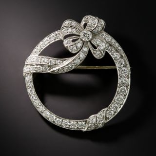 Art Deco Circle Bow Brooch - 2