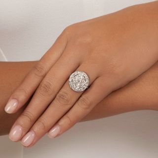 Art Deco Circle Diamond Dinner Ring
