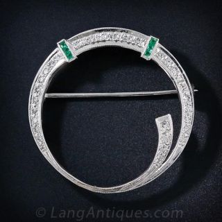 Art Deco Circle Pin