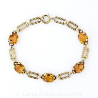 Art Deco Citrine Bracelet