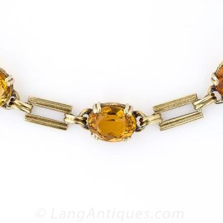 Art Deco Citrine Bracelet