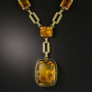 Art Deco Citrine Neckalce