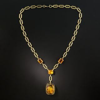 Art Deco Citrine Neckalce - 3