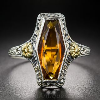 Art Deco Citrine Ring
