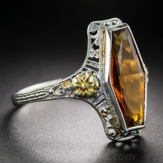 Art Deco Citrine Ring