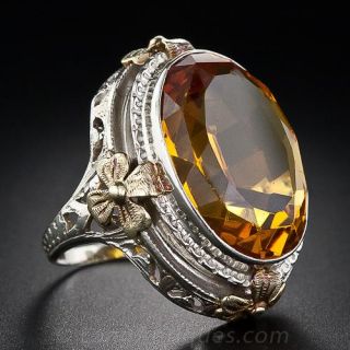 Art Deco Citrine Ring