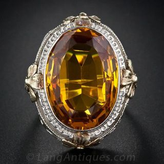 Art Deco Citrine Ring