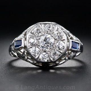Art Deco Cluster Ring