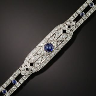Art Deco Diamond and Cabochon *Sapphire Bracelet