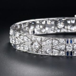 Art Deco Diamond and Calibre Bracelet