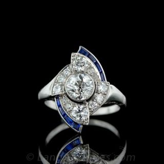 Art Deco Diamond Sapphire Dinner Ring
Art Deco Jewelry 
