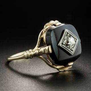 Art Deco Diamond and Onyx Ring