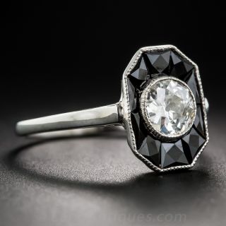 Art Deco Diamond and Onyx Ring