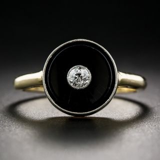 Art Deco Diamond and Onyx Ring