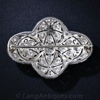 Art Deco Diamond and Platinum Brooch 