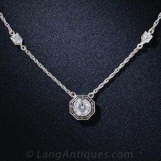 Art Deco Diamond and Platinum Necklace