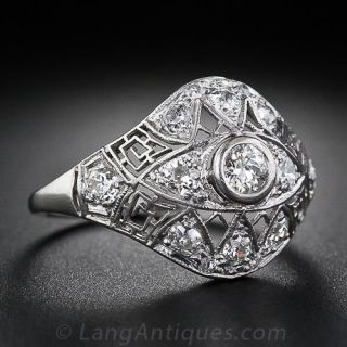 Art Deco Diamond and Platinum Ring