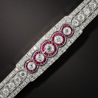 Art Deco Diamond and Ruby* Bracelet - 2