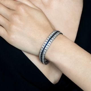 Art Deco Diamond and Sapphire* Bracelet