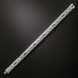 Art Deco Diamond and Sapphire Bracelet - 3