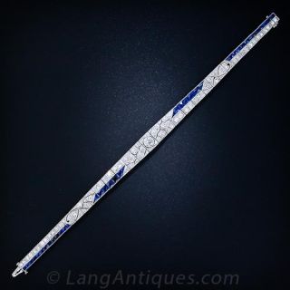 Art Deco Diamond and Sapphire Bracelet