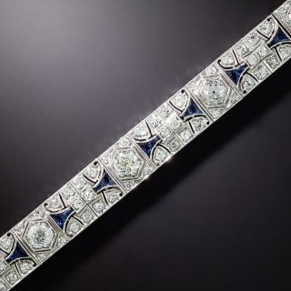 Art Deco Diamond and Sapphire Bracelet - 2