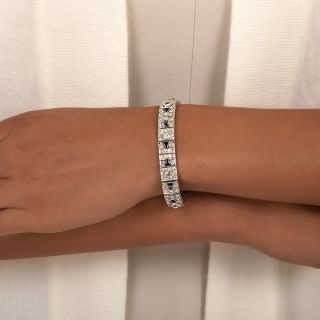 Art Deco Diamond and Sapphire Bracelet