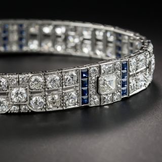 Art Deco Diamond and Sapphire Bracelet, Circa 1925