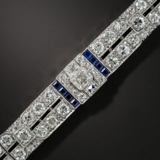 Art Deco Diamond and Sapphire Bracelet, Circa 1925