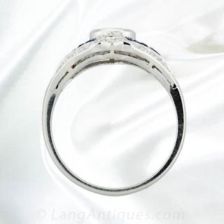 Art Deco Diamond and Sapphire Ring