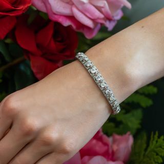 Art Deco Diamond and Silver Bracelet