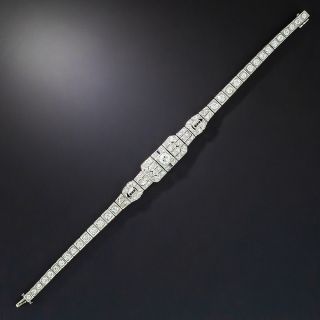 Art Deco Diamond and Synthetic Sapphire Bracelet - 3