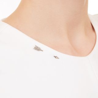 Art Deco Diamond Arrow Jabot Pin