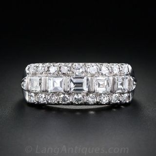 Art Deco Diamond Band Ring in Platinum
