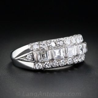 Art Deco Diamond Band Ring in Platinum
