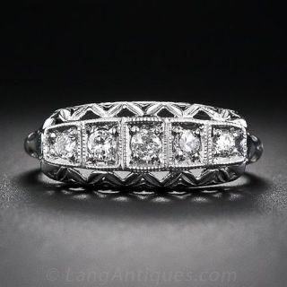 Art Deco Diamond Band Ring