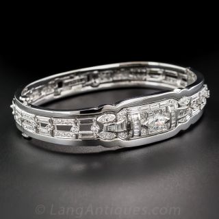 Art Deco Diamond Bangle Bracelet