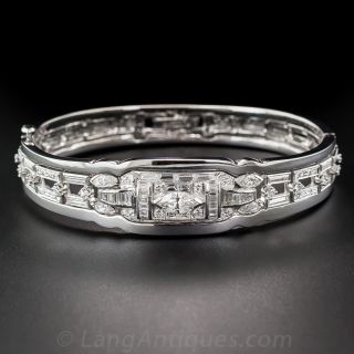 Art Deco Diamond Bangle Bracelet