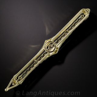 Art Deco Diamond Bar Barrette