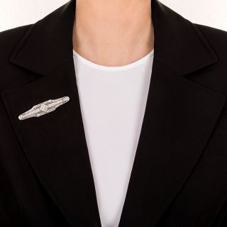Art Deco Diamond Bar Pin