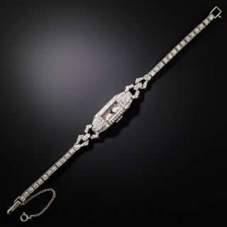 Art Deco Diamond Bracelet Dress Watch - 1