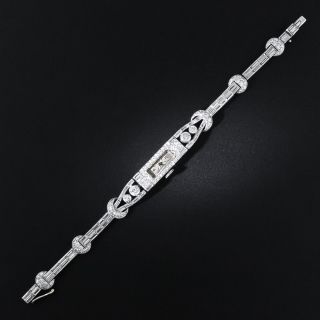 Art Deco Diamond Bracelet Watch by Rood of London - 8