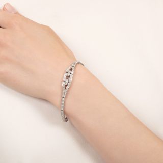 Art Deco Diamond Buckle Bracelet by Katz & Ogush