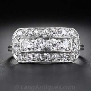 Art Deco Diamond Cigar Band Ring