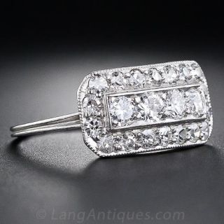 Art Deco Diamond Cigar Band Ring