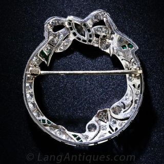 Art Deco Diamond Circle Pin