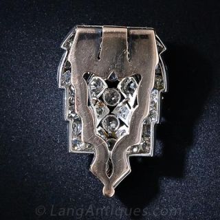 Art Deco Diamond Clip Brooch